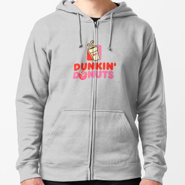 Pink logo Dunkin Donuts Zipped Hoodie