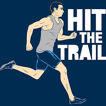 Vorschaubild zum Design Hit The Trail Running Vintage - Funny Marathon Gift von yeoys