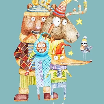 Artwork thumbnail, Christmas Animals by Ruta