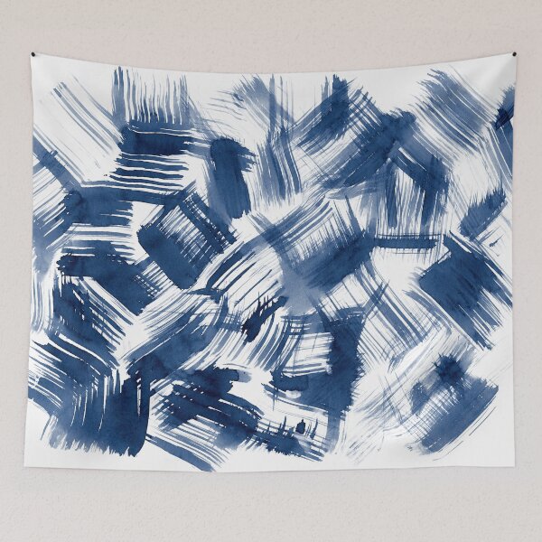 Item preview, Navy Blue Brushstrokes designed and sold by House of Haha.