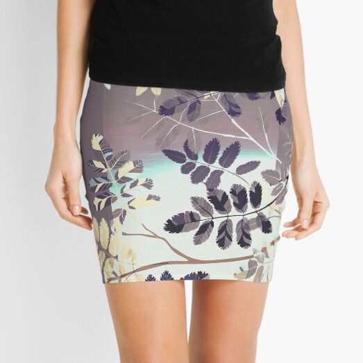 Interleaf - gray Mini Skirt