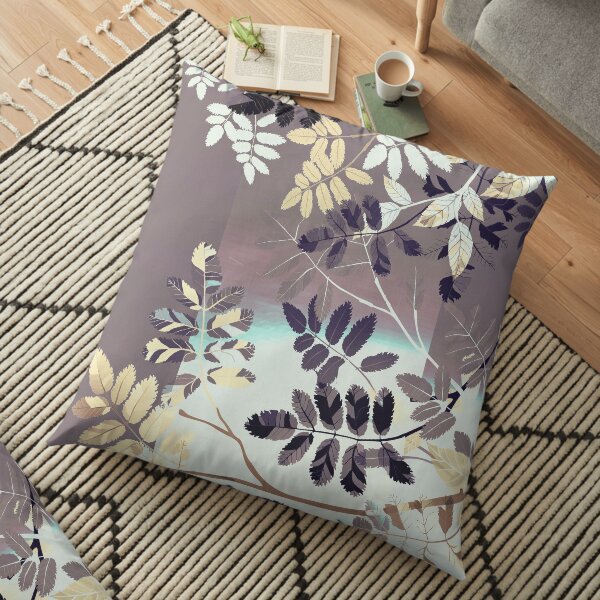 Interleaf - gray Floor Pillow