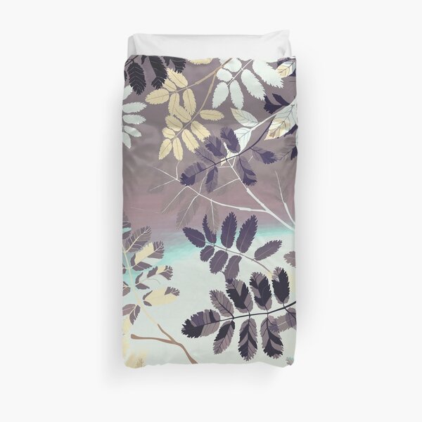 Interleaf - gray Duvet Cover