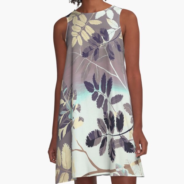 Interleaf - gray A-Line Dress