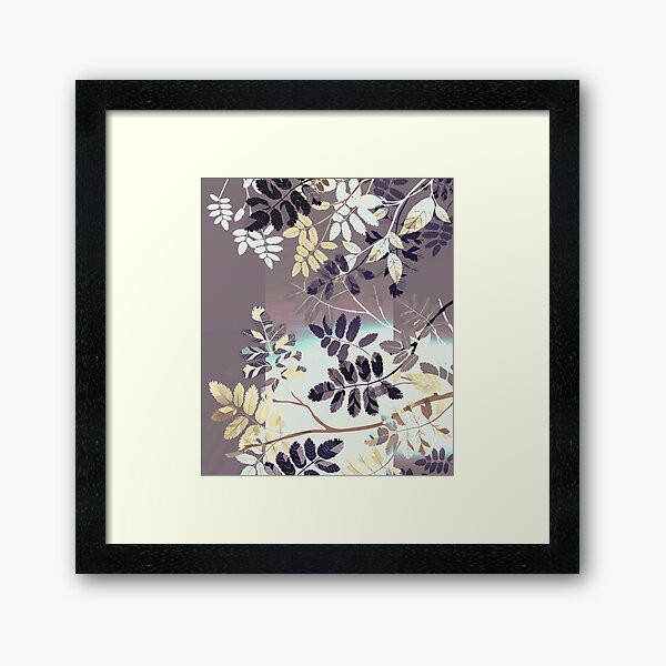 Interleaf - gray Framed Art Print