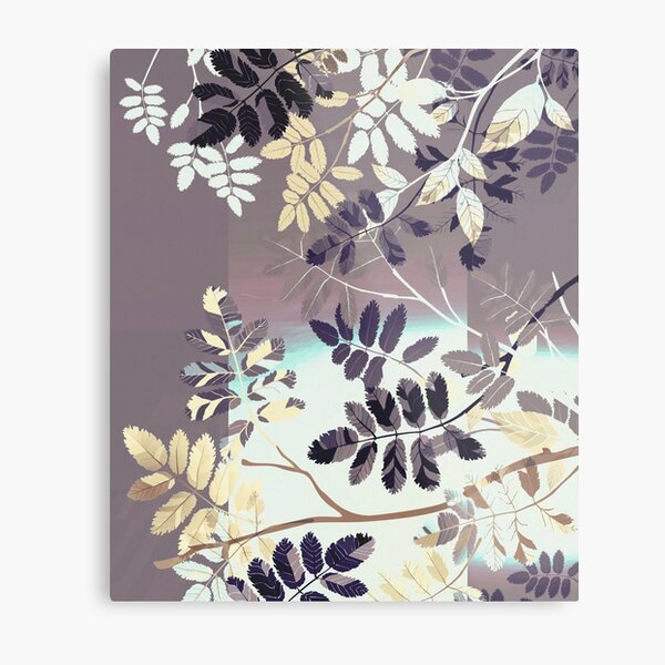 Interleaf - gray Metal Print