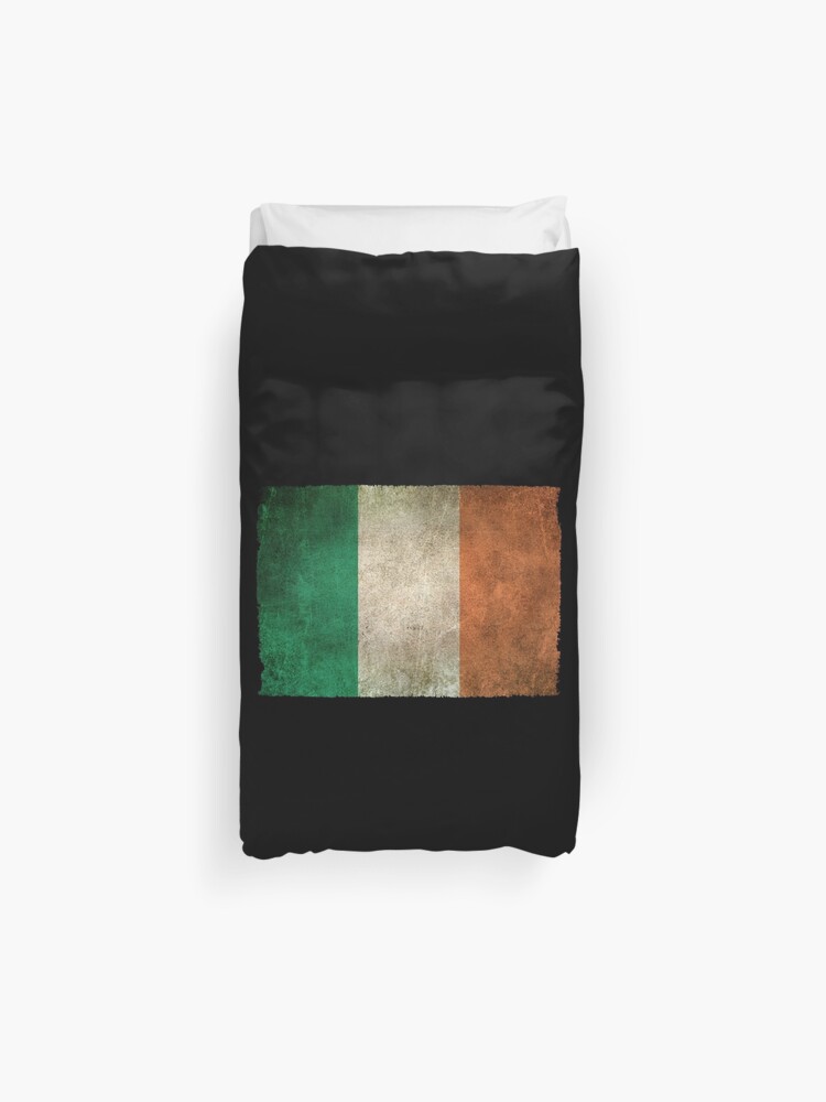 Old And Worn Distressed Vintage Flag Of Ireland Duvet Cover By