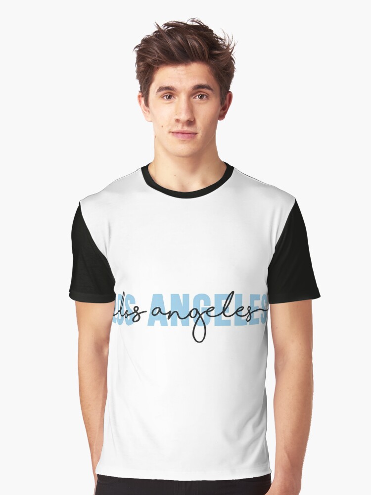 los angeles t shirt blue