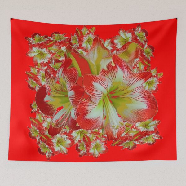 Item preview,  RED AMARYLLIS GARDEN FLOWERS  PATTERN designed and sold by sharlesart.