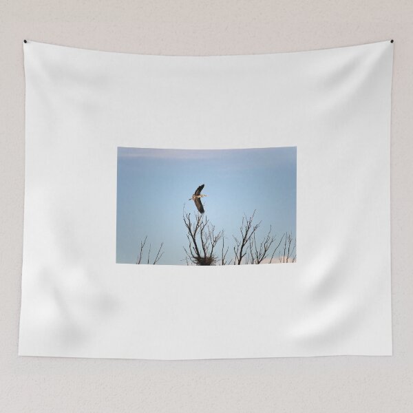 Item preview, heron flying over trees designed and sold by goceris.