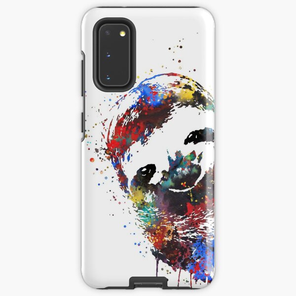 Sloth peeking, sloth, watercolor sloth Samsung Galaxy Tough Case