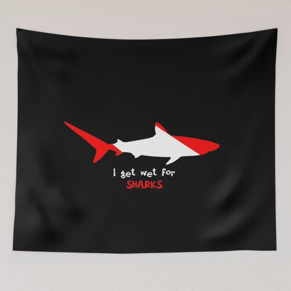 Item preview, I get WET for SHARKS - white/red designed and sold by khunter12.