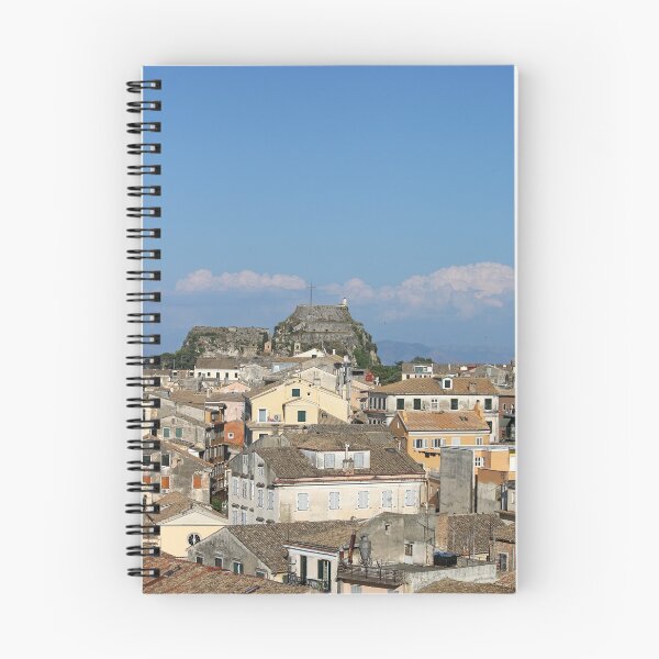 Item preview, old buildings and fortress Corfu town cityscape designed and sold by goceris.