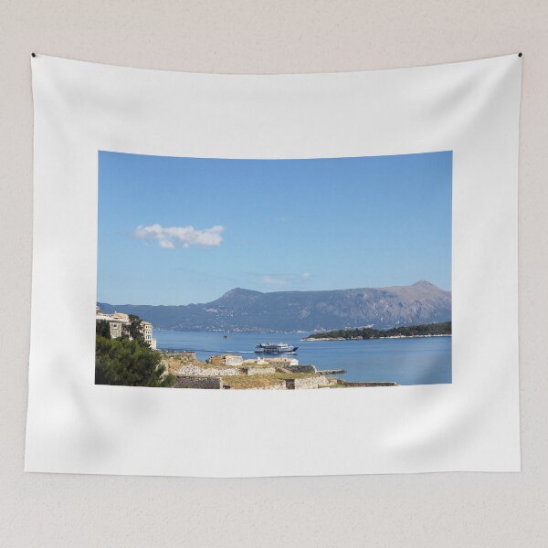 Item preview, ferry boat sailing near Corfu island summer vacation designed and sold by goceris.