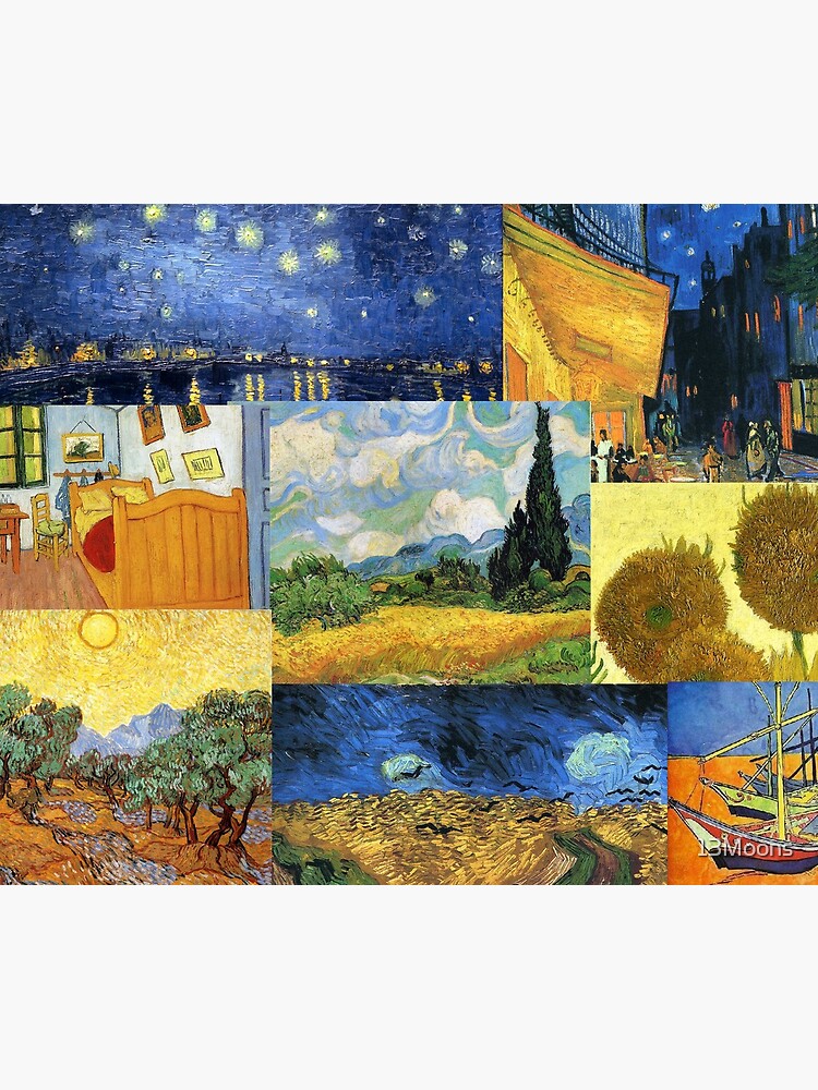 Vincent van Gogh - Masterpieces Mosaic Patchwork Luggage Tag