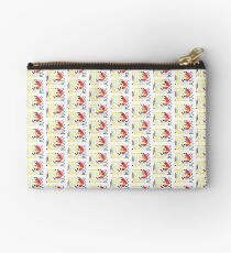 Cranes Geometric Print Studio Pouch