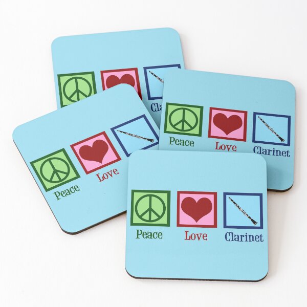 Item preview, Peace Love Clarinets designed and sold by Epic Love Designs.