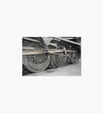 steam train wheels Art Board Print