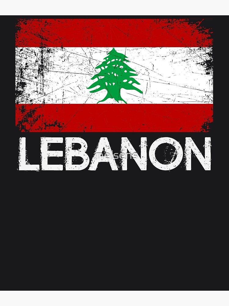 Lebanese Flag T-Shirt | Vintage Made In Lebanon Gift