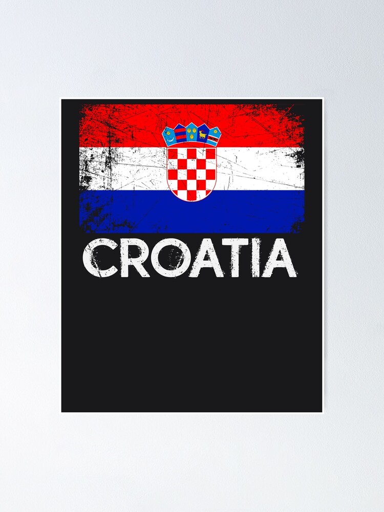 Croatian Flag T-Shirt | Vintage Made In Croatia Gift