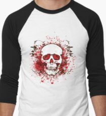 Grunge Skull Men's Baseball ¾ T-Shirt