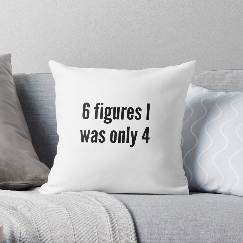 Beautiful Design 6 figures I was only 4: Justin Roberts Throw Pillow by Liv Renna TP-DXP3P75W
