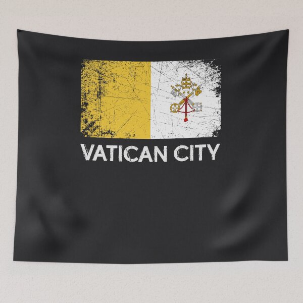 Aperçu de l'œuvre Conception de drapeau du Vatican | Cadeau Vintage Made In Vatican créée et vendue par melsens.