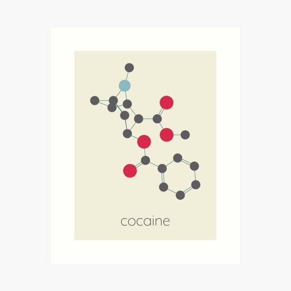 Aperçu de l'œuvre Molécule stimulante de cocaïne créée et vendue par molekuul.