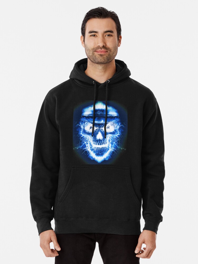 ghost rider hoodie blue