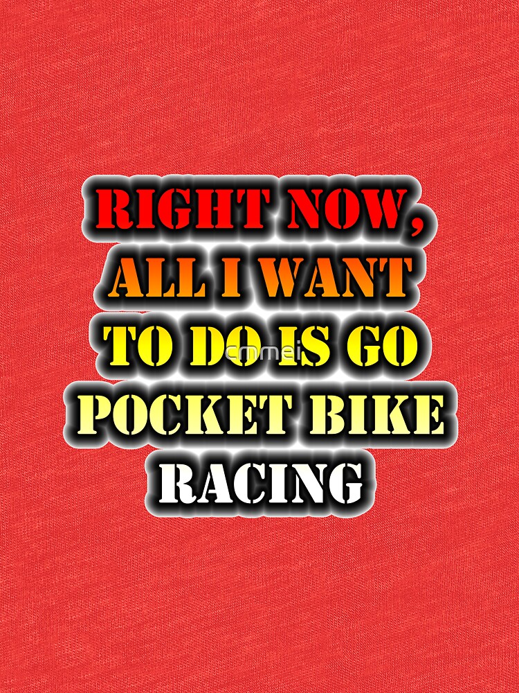 Right Now, All I Want To Do Is Go Pocket Bike Racing by cmmei