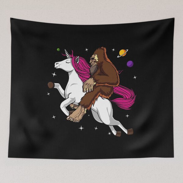 Item preview, Space Bigfoot Riding Unicorn  designed and sold by underheaven.