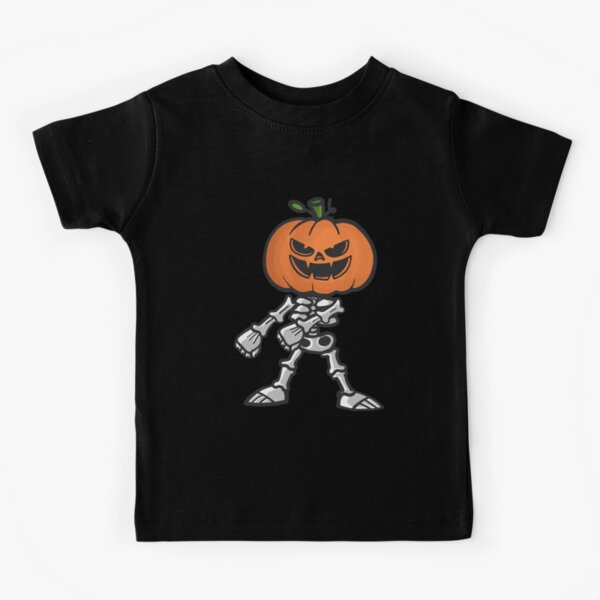 Dabbing Skeleton Dab Pumpkin Head Halloween Kids T Shirt By Laundryfactory Redbubble - eerie pumpkin head shirt roblox