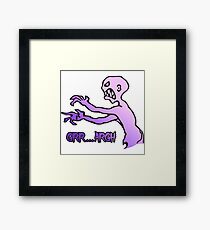 Grr Argh, Monster, Buffy the Vampire Slayer, Mutant Enemy, 90s, BTVS, Zombie, Joss Whedon, Angel, Buffering, Pop Culture, Zombie Framed Print