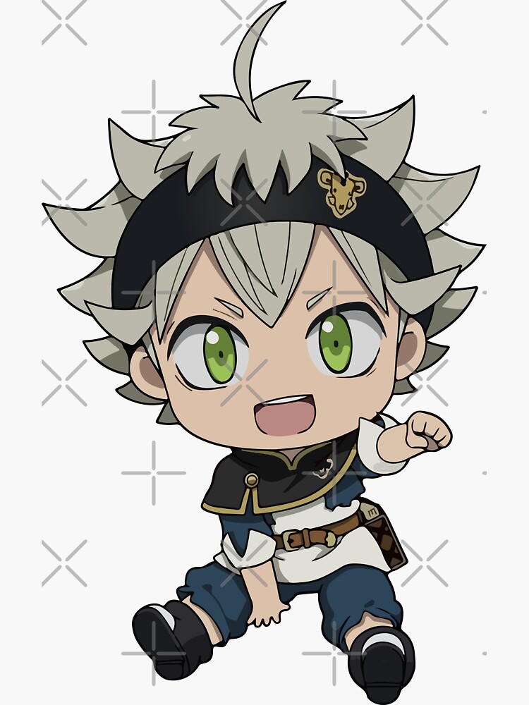 "Black Clover Asta CHIBI" Sticker by FrozenFox | Redbubble