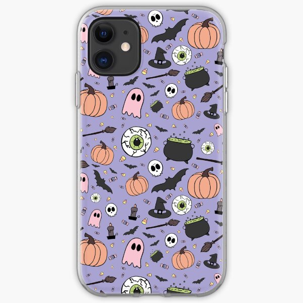 Pastel Halloween Pattern iPhone Soft Case