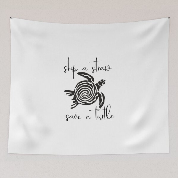 Item preview, Skip A Straw Save a Turtle designed and sold by ColorFlowArt.
