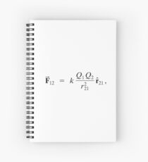 #Physics #CoulombsLaw #Coulomb #formula #physicsformula #Law #text #illustration #art #vector #design #whitecolor #colorimage #backgrounds #typescript #inarow #separation #cutout #square Spiral Notebook