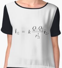 #Physics #CoulombsLaw #Coulomb #formula #physicsformula #Law #text #illustration #art #vector #design #whitecolor #colorimage #backgrounds #typescript #inarow #separation #cutout #square Chiffon Top