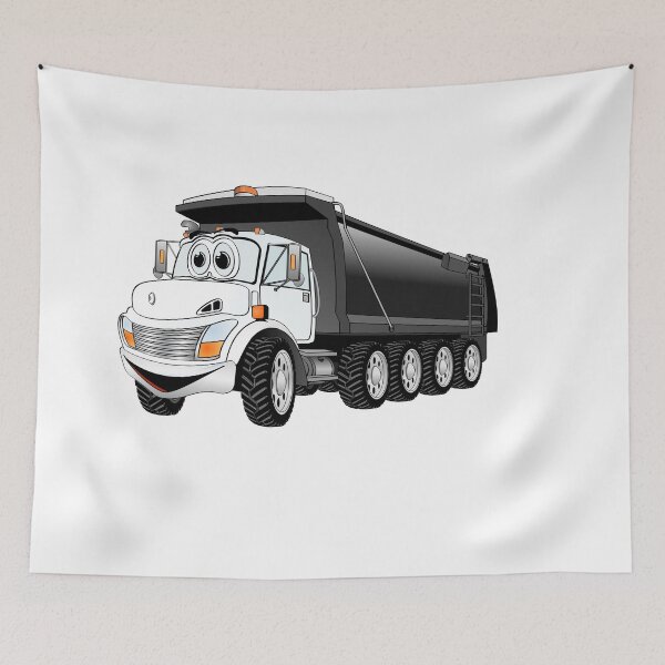 Item preview, Black White Dump Truck 10w Cartoon designed and sold by Scott Hayes.