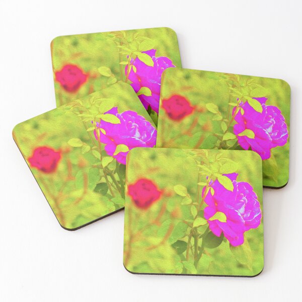 Item preview, Hot Pink and Red Roses with Vivid Yellow Gold designed and sold by myrubiogarden.