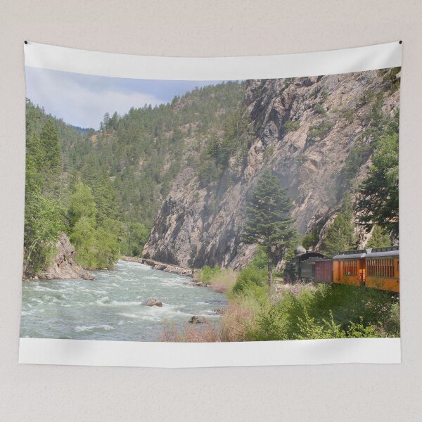 Item preview, Animas River and steam train, Colorado designed and sold by FranWest.
