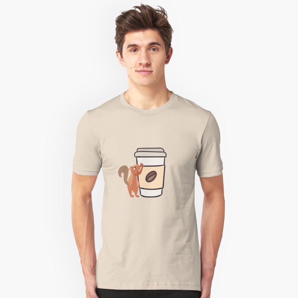 Caffeinated Squirrel Slim Fit T-Shirt