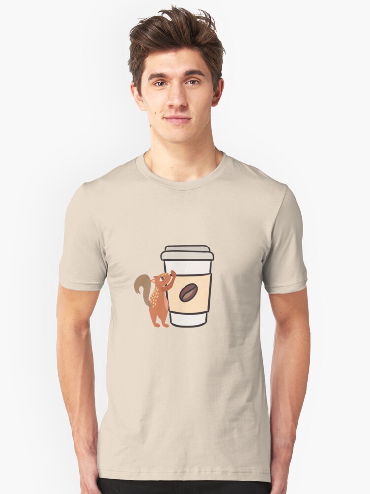 Alternate view of Caffeinated Squirrel Slim Fit T-Shirt