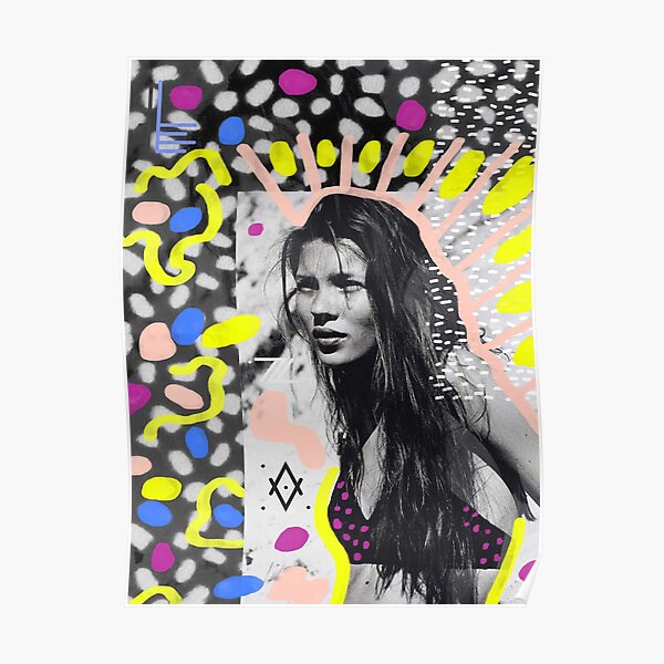 Kate Moss Pop Art Aesthetic collage Poster