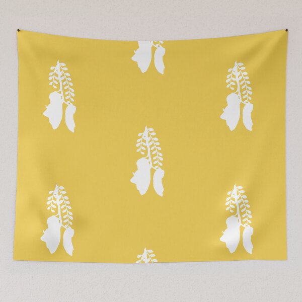 Item preview, Kowhai- White & Mustard designed and sold by Felicity Mehrtens.