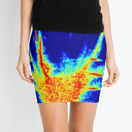 #Abstract #design #bright #art #decoration #illustration #shape #flame #pattern #energy #colors #large #textured #square Mini Skirt