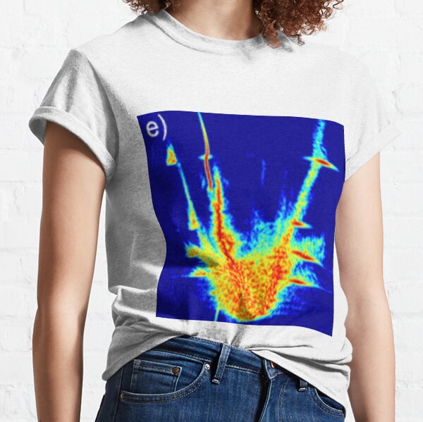 #Abstract #design #bright #art #decoration #illustration #shape #flame #pattern #energy #colors #large #textured #square Classic T-Shirt