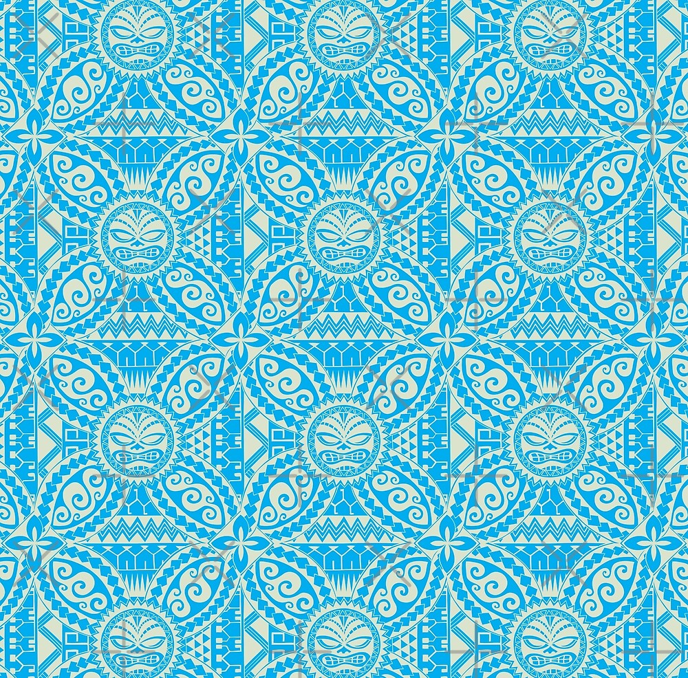 Polynesian Tattoo Blue Light Blue Design By Ayelet Fleming