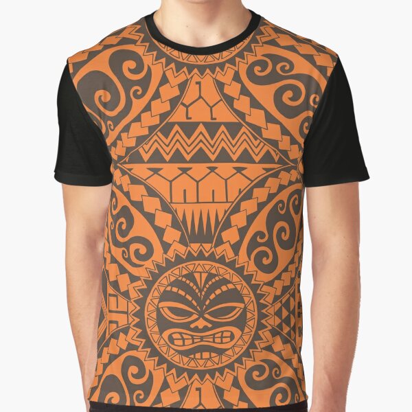 Polynesian Tattoo Other Half Black Design #2 Pocket T-Shirt – Anehana