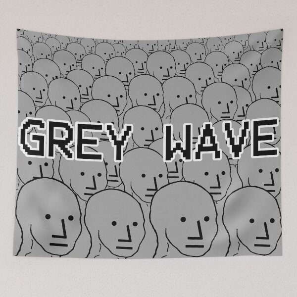 Item preview, NPC Crowd - Grey Wave Variant #1 - Wojak designed and sold by RebarForOwt.